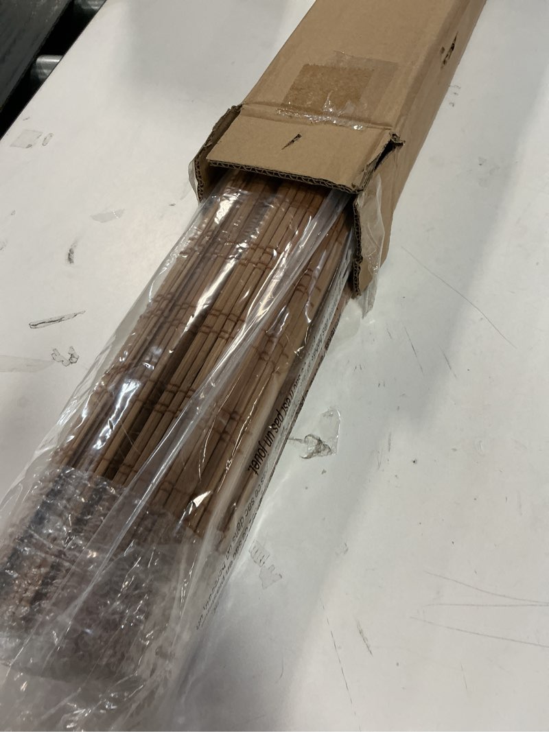 Condition photo showing Good Condition for LazBlinds No Tools No Drill Cordless Bamboo Roman Shades, Light Filtering Window Treatment, Roll Up Bamboo Blinds for Windows 28'' W x 64'' H, Ceylon Light Russet Light Filtering-ceylon Light Russet 28" W x 64" H