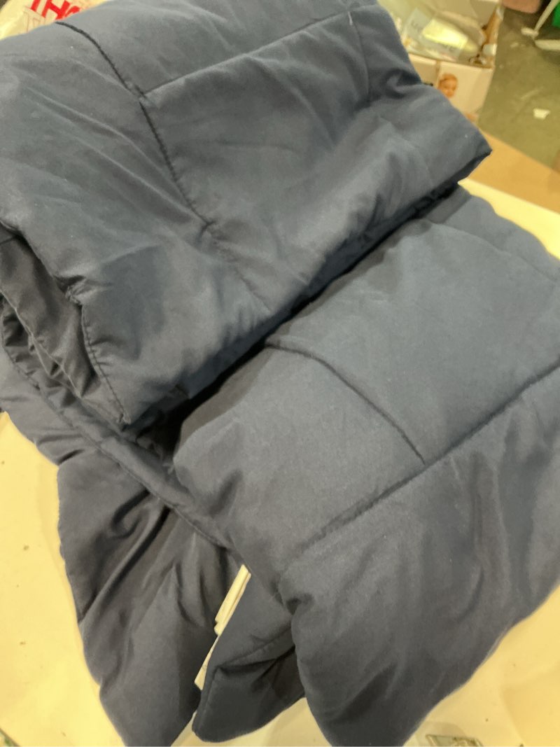 Condition photo showing Good Condition for cosybay down alternative comforter (navy blue, full) - all season soft quilted full size bed comforter - duvet insert with corner tabs - winter summer warm fluffy, 82x86 inches full navy blue