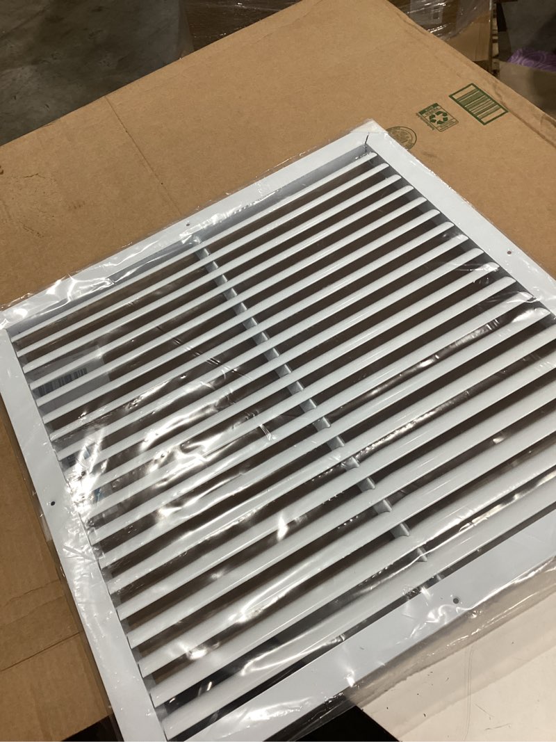 Condition photo showing New/Like New for 20x20 inch (duct opening) air return vent cover decorative – premium aluminum ac vent cover for ceiling & wall, rustproof grille, ideal for home hvac grille, durable & easy to install by aclaminaire 20" x 20" duct hole