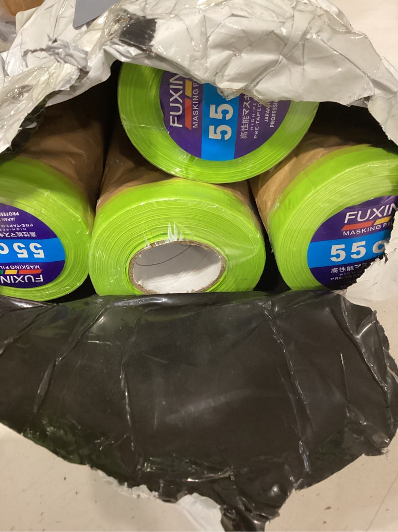 Condition photo showing Good Condition for 6 pack masking paper for painting 21.6 inch x 50 feet painters paper tape and drape paint masking paper painters masking paper roll for painting car, auto body, floor protection