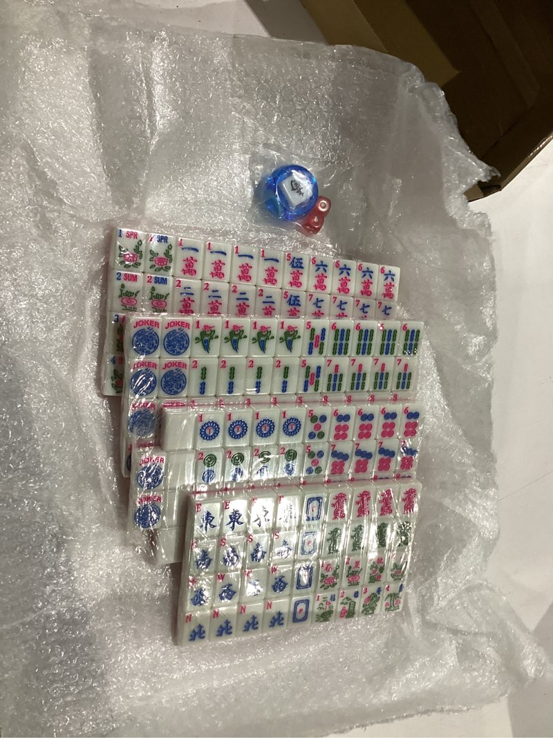 Condition photo showing New/Like New for 1.2-inch premium pink american mahjong tile set. made of durable and sturdy melamine. perfect for multiplayer games, on-the-go gaming, and playing with family and friends.?pink?