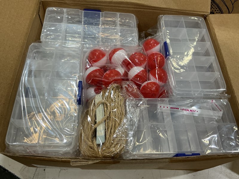 Condition photo showing Good Condition for wonderjune 24 sets fishing party favors candy little tackle boxes with red white floater thank you cards for making my reel fun fishing theme party decorations