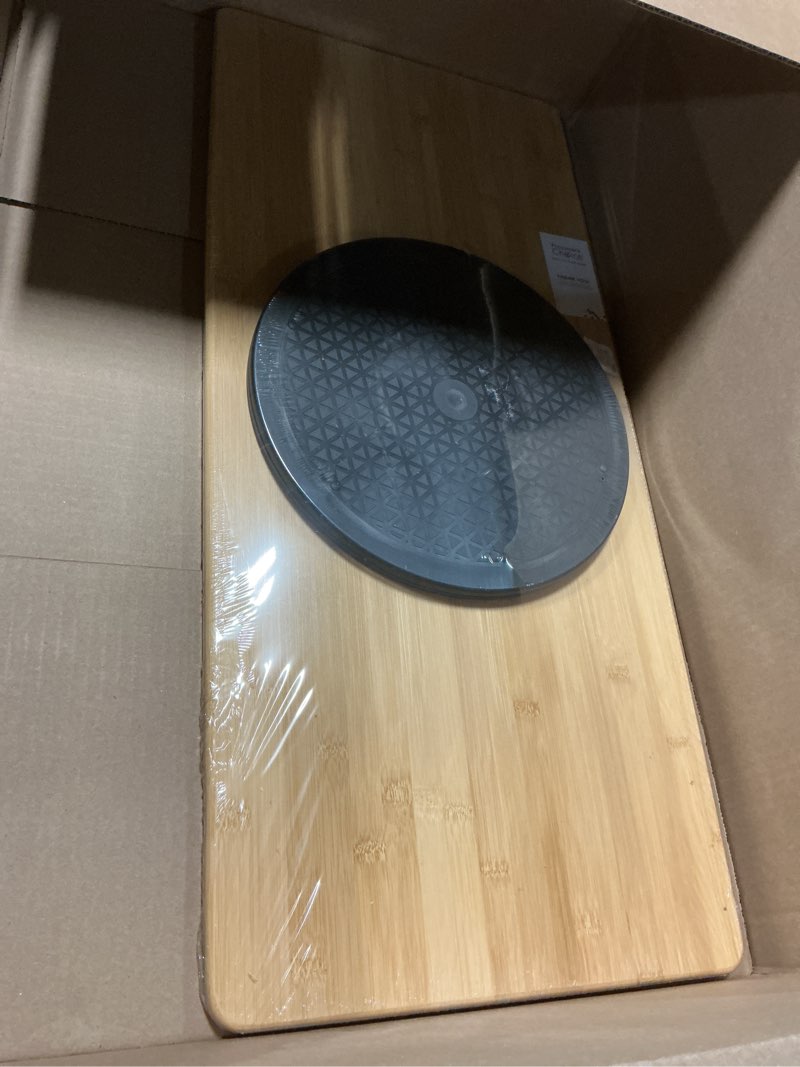 Condition photo showing Good Condition for prosumer's choice bamboo tv swivel stand for led/lcd tv, monitors, stereos, 31 inch base surface - 360? rotation - rotating computer stand/media console, entertainment center for living room bedroom