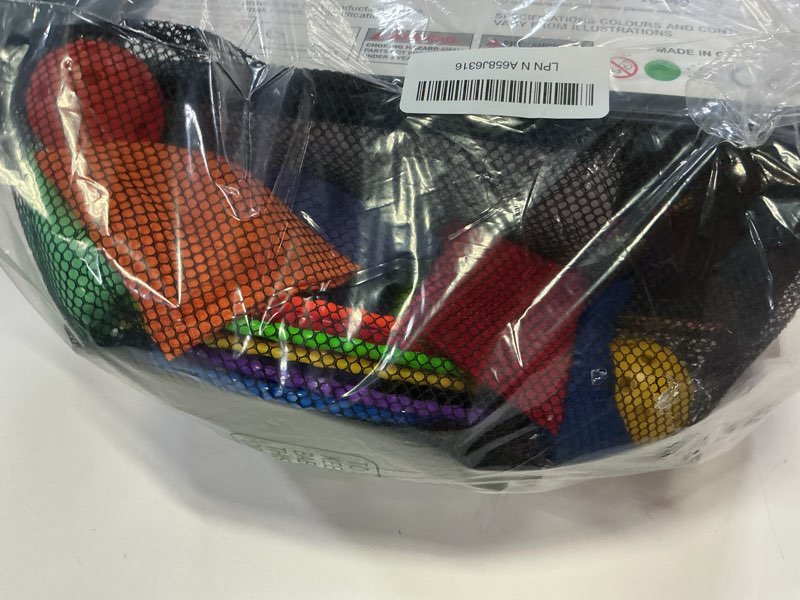 Condition photo showing Good Condition for Carnival Outdoor and Indoor Games with LED Lights Combo Set for Kids 3 in 1 Throwing Game Toys Ring Toss, 30 Piece Cornhole Bean Bags, Plastic Cone Games, with LED Lights for Kids Night Play