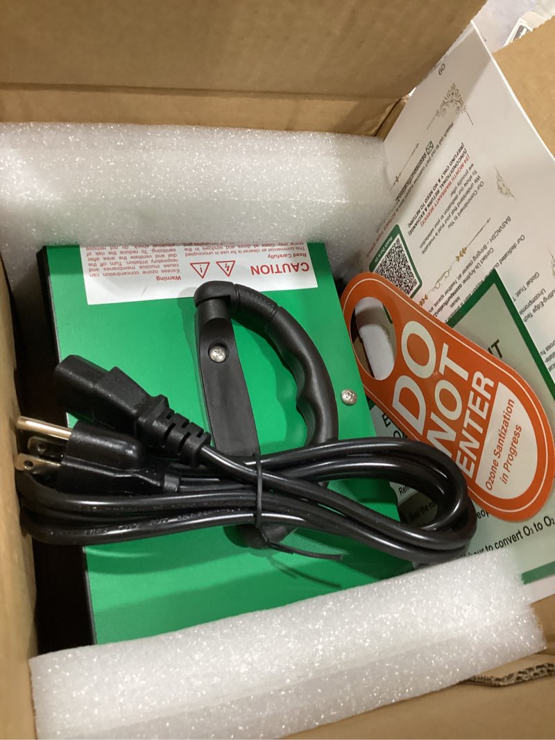 Condition photo showing Good Condition for ozone generator 45,000mg/h, home/industrial o3 car deodorizer. ozone machine air ionizer ozone odor eliminator for strong odor. odor eliminator for home, car, pet. room deodorizer for 2500 sq ft.