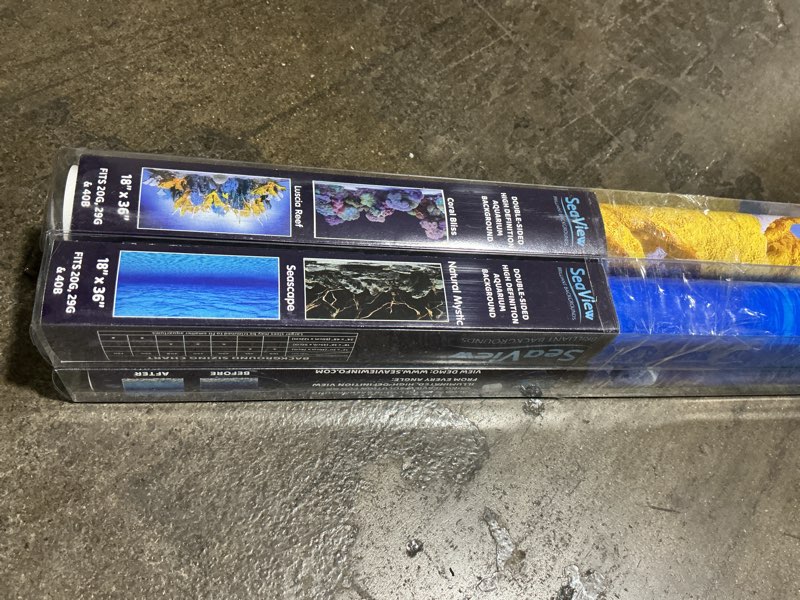 Condition photo showing New/Like New for Seaview Brilliant Backgrounds Slateways/ Aquawild, 18" L X 36" W