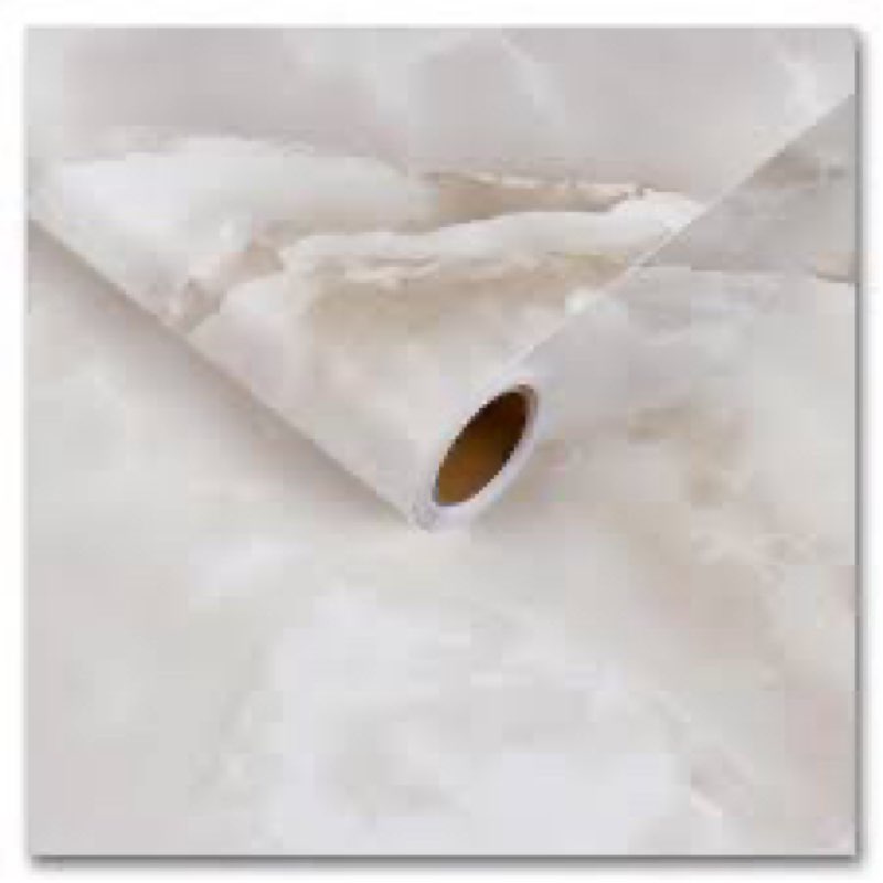 cre8tive 36"x118" wide matte beige marble wallpaper peel and stick beige cloudy marble contact paper