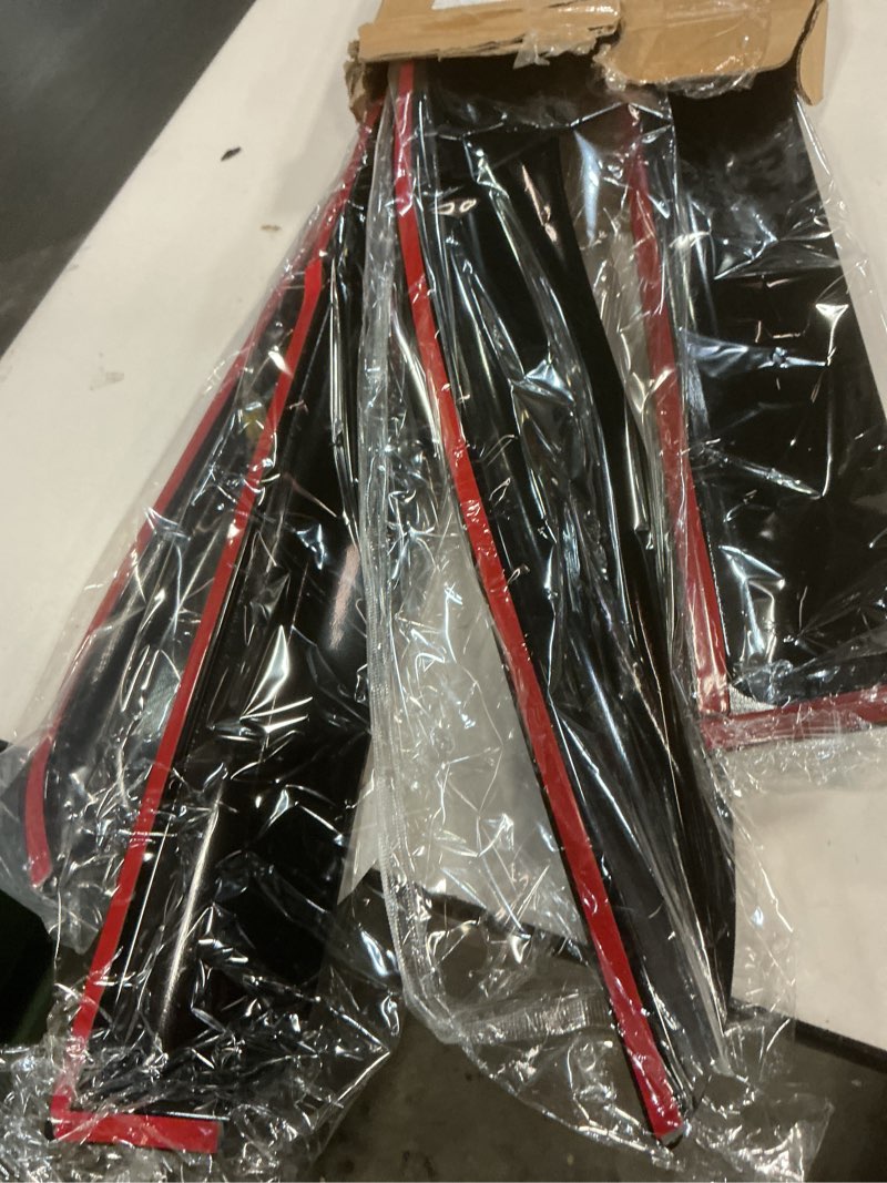 Condition photo showing Good Condition for Window Visors Rain Guards for 2019-2025 Dodge Ram 1500 Crew Cab (New Body Style), Out-Channel Window Vent Wind Deflectors Visors Shades for 19-25 Ram 1500 Full-Size Cab 2019-2025 Ram 1500 crew cab