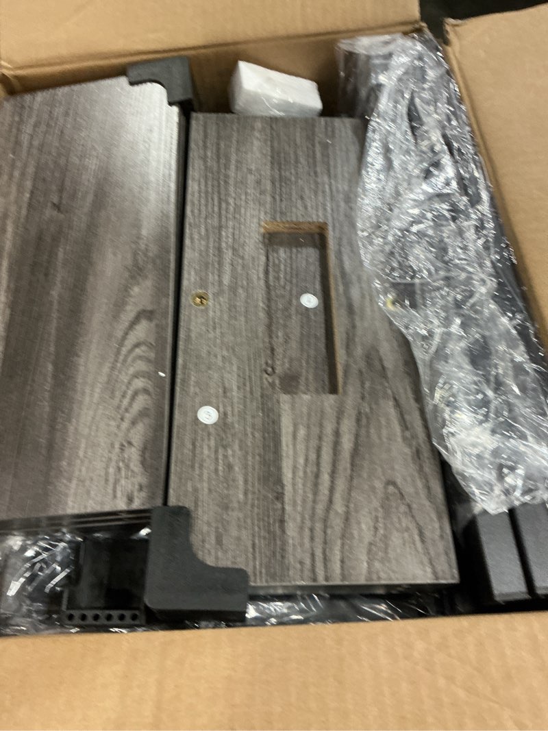 Condition photo showing Good Condition for SUPERJARE 78.8 Inch Narrow Console Table with Outlet, Sofa Table Set of 2, Behind Couch Table, Long Entryway Tables with Charging Station, for Living Room, Charcoal Gray 5.7''D x 78.7''W x 29.7''H Charcoal Gray 2