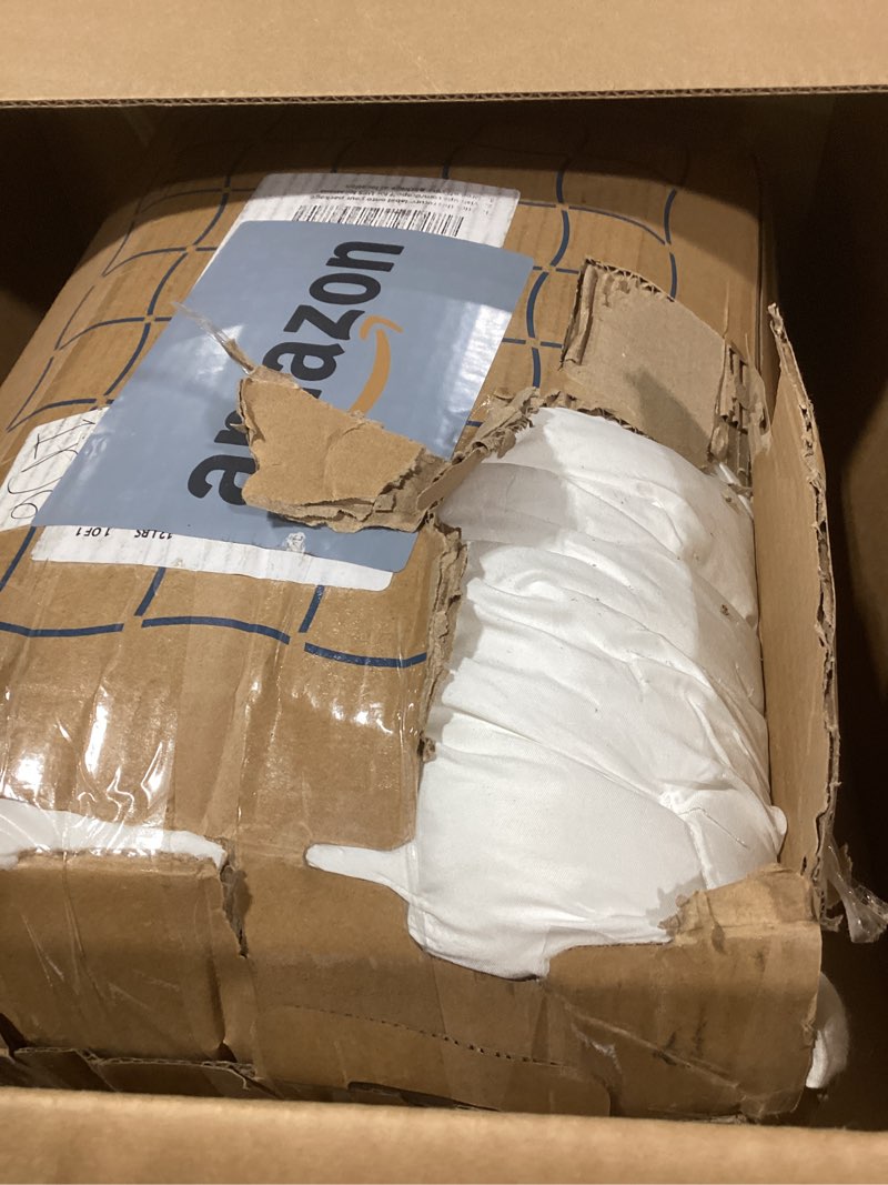 Condition photo showing Good Condition for Bedsure California King Comforter Set White - Bed in a Bag Cal King Bedding Set 7 Pieces, GentleSoft™ Pintuck Bed Set Gift for Family, Pinch Pleat White Comforter with Sheets, Pillowcases & Shams California King 16 - White