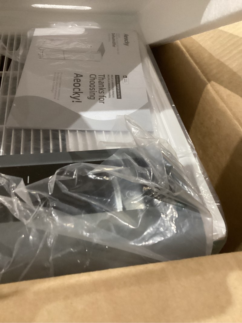 Condition photo showing As Is for 4500 Sq.Ft Most Efficient Energy Star 2025 Dehumidifier,AEOCKY Max 80 Pint/Day Smart Compressor Dehumidifier with Drain Hose, Intelligent Humidistat,for Basement,Bedroom,Home,Bathroom 80 Pints - 4500 Sq.Ft