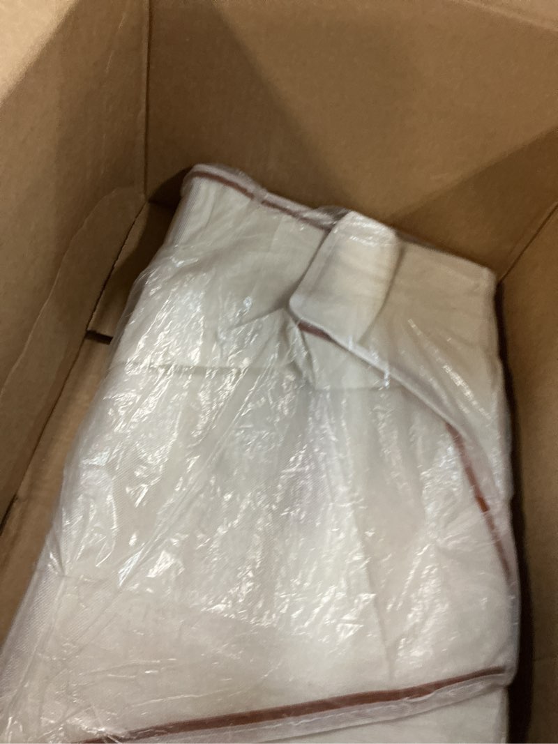 Condition photo showing Good Condition for 2-pack storage bins with lids, 56l fabric storage boxes with handles, breathable cotton linen clothes organizing box for wardrobe, closet (xx large 49 * 37 * 31cm) 2-xx large