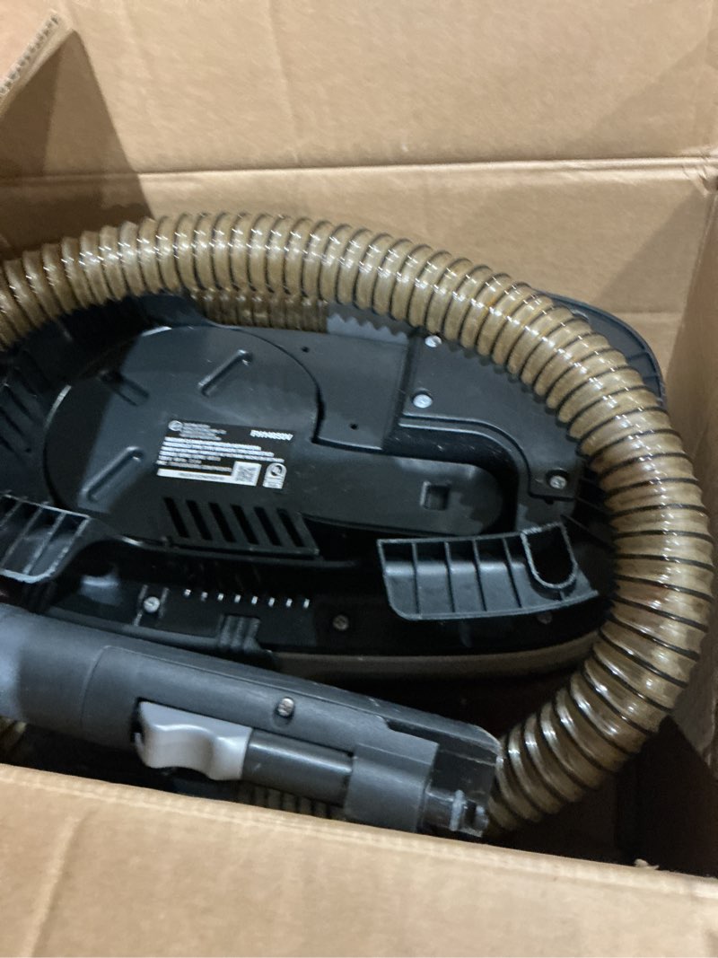 Condition photo showing As Is for hoover cleanslate plus portable carpet + upholstery spot cleaner machine, powerful suction with versatile tools, pet stain remover, car and auto detailer, pair with hoover carpet cleaner solution