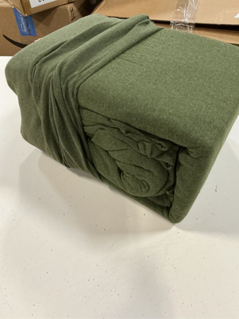 Condition photo showing As Is for (unknown size)(similar)tribeca living solid 5 oz flannel extra deep pocket sheet set, queen, green