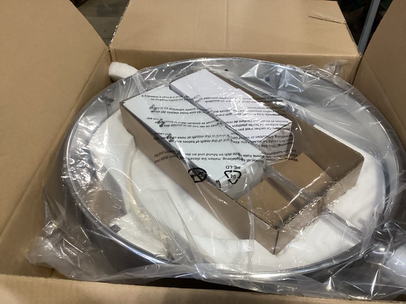 Condition photo showing As Is for onlyfire stainless steel multi-purpose rotisserie and pizza combo kit for weber 22-inch kettle charcoal grills - include pizza peel and pizza stone 22 1/2" kettle grill