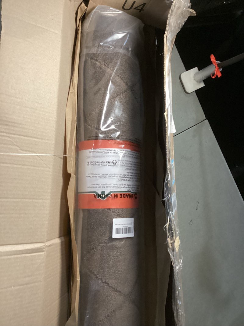 Condition photo showing Good Condition for beqhause dirt trapper door mat 32" x 72", doormat non-slip entryway rugs washable, dog door mat stain resistant and absorbent welcome floor mat for front back door, mud wet shoes & paws, light brown light brown 32" x 72" (rectangular)