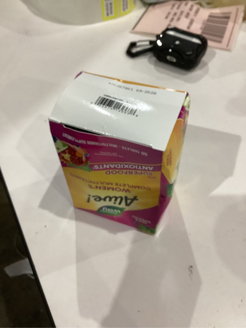Condition photo showing New/Like New for Nature's Way Alive! Daily Complete Multivitamin for Women, Supports Energy Metabolism, Hair, Skin & Nails*, B-Vitamins, Superfood Antioxidants, 50 Tablets (Packaging May Vary)