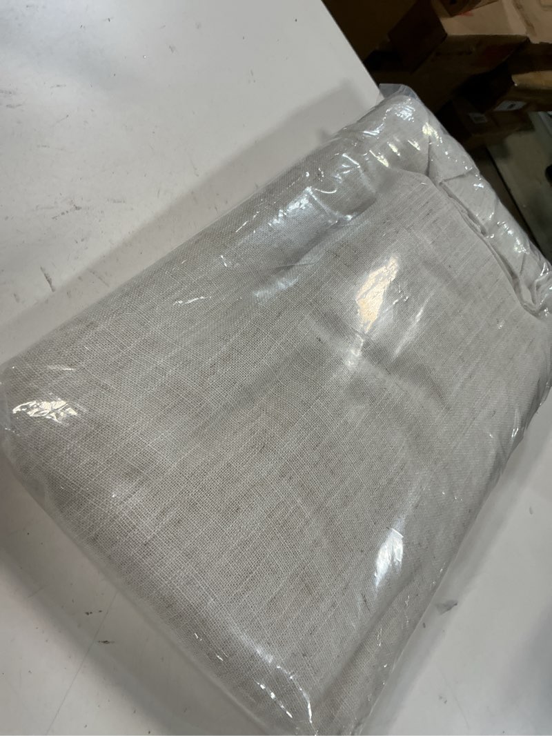 Condition photo showing Good Condition for Joydeco polyester/Linen Curtains 96 Inch Length for Bedroom, Beige Light Filtreing Curtains 96 Inches Long Living Room Drapes 2 Panel Sets with Rod Pockets Back Tab (96" L x 52" W, Beige) Beige 52"W x 96"L (Pack of 2)