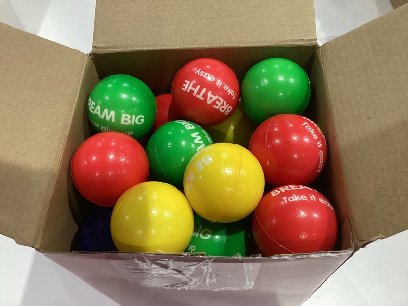 Condition photo showing Good Condition for Liliful 48 Pcs Motivational Stress Balls Bulk Inspirational Squeeze Balls for Adults Anxiety Relief Fidget Toys Office Employee Gifts Classroom Rewards 2.2 Inch (Colorful) 48 Colorful