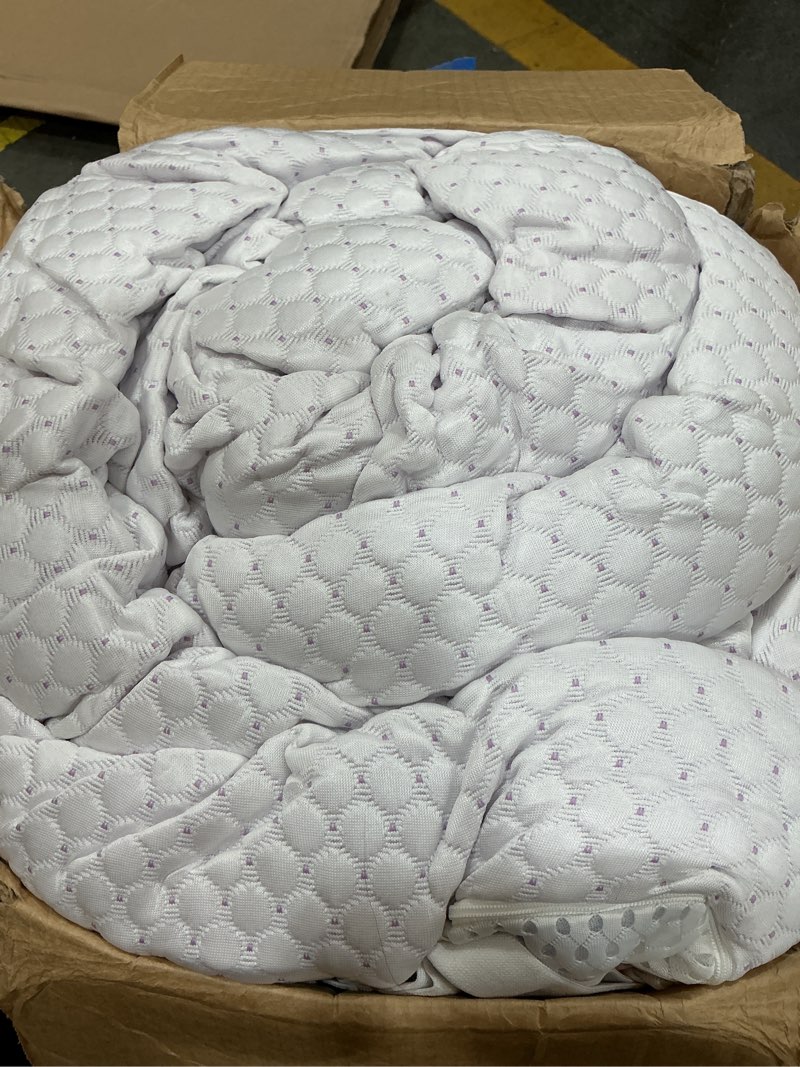 Condition photo showing Good Condition for perlecare queen mattress topper, 3 inch gel memory foam mattress topper for pressure relief, premium soft cooling sleep, non-slip design with removable & washable cover, oeko-tex certified