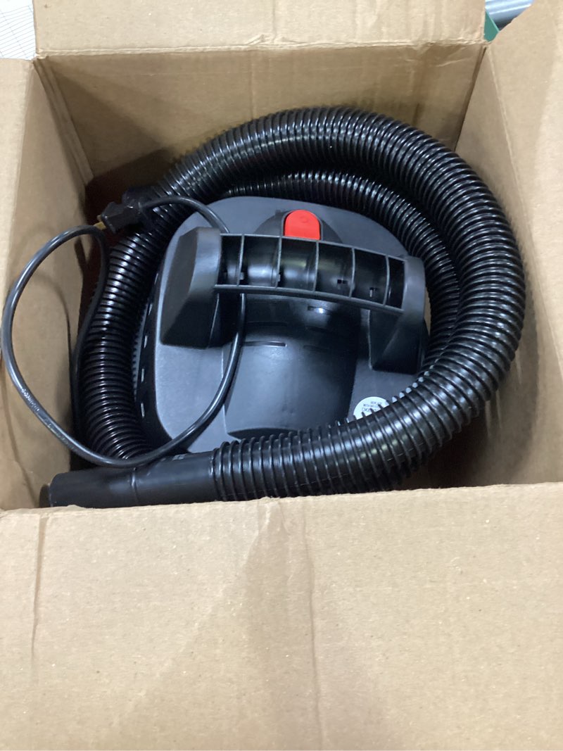 Condition photo showing As Is for craftsman cmxevbe17590 9 gallon 4.25 peak hp wet dry vac, portable shop vacuum wet and dry with filter, dust bag, hose and attachments for home, garage and automotive cleaning
