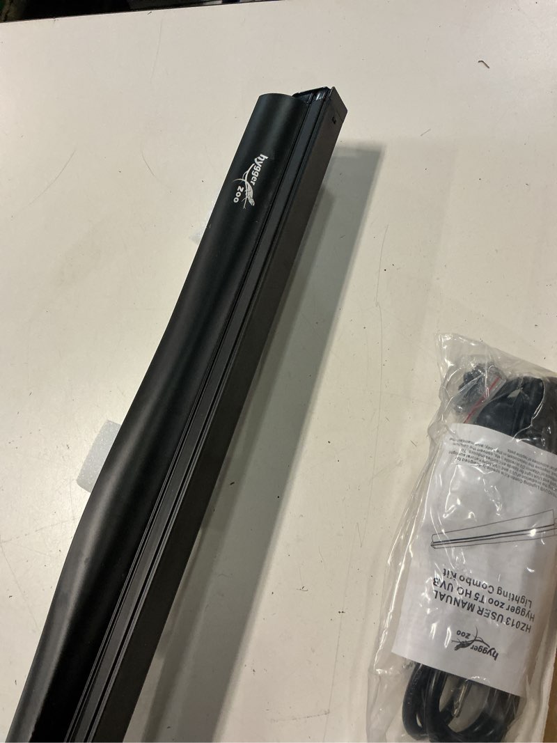 Condition photo showing As Is for t5 reptile light fixture combo kit 24w light fixture reptile terrarium hood 10.0 uvb light bulb dimmable fluorescent tube ideal for tropical and deserts such as bearded dragon lizards and tortoises
