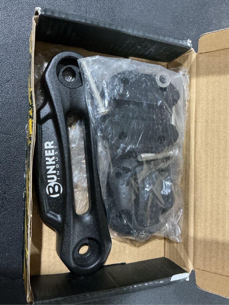 Condition photo showing Good Condition for BUNKER INDUST Winch Hawse Fairlead with Winch Cable Hook Stopper, 4-7/8’’ Inch Bolt Pattern Aluminum Fairlead Rubber Winch Stopper Kit for 3500-4500LBS ATV/UTV Winch 4-7/8’’ Bolt Pattern