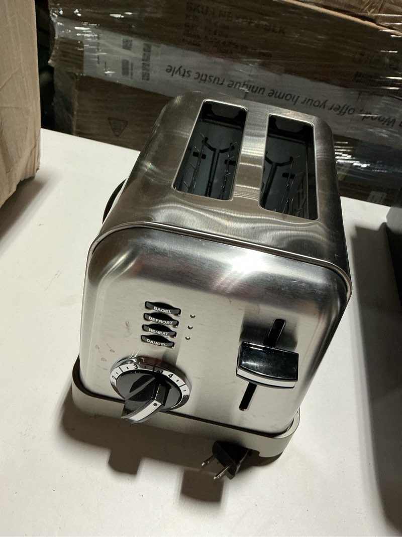 Condition photo showing As Is for cuisinart cpt-160 metal classic 2-slice toaster, brushed stainless