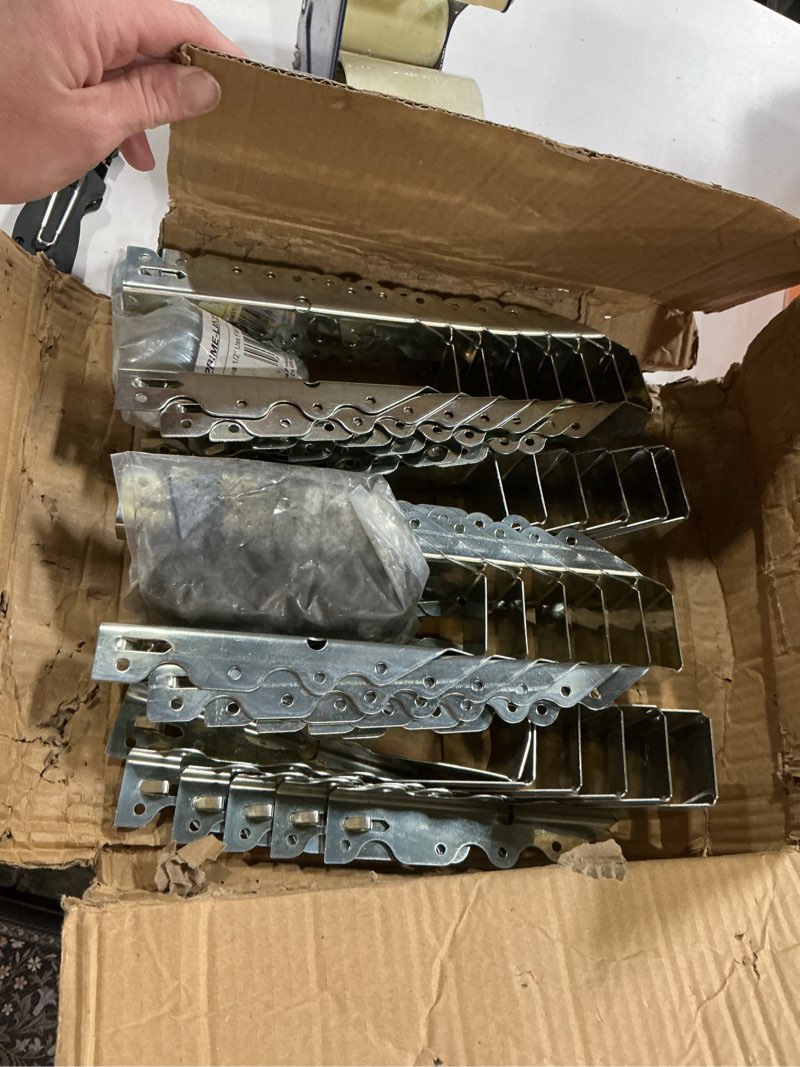 Condition photo showing New/Like New for 2x8 joist hanger 18 gauge lu28 galvanizing face mount joist hangers for wood hurricane ties widely applicable rafter ties - 25 pk galvanized joist hanger 25 pcs 2x8