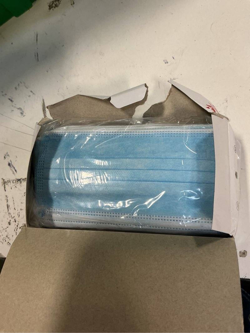 3-Ply_Non-Woven_Mouth_Cover Disposable_Face_Masks with Elastic Ear Loop Blue 50pcs