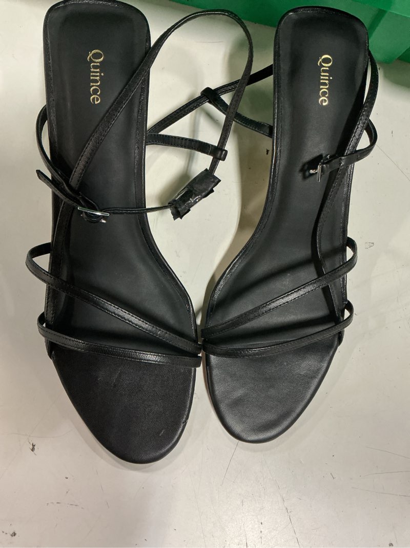 Condition photo showing Good Condition for italian leather 70mm strappy heel size 6