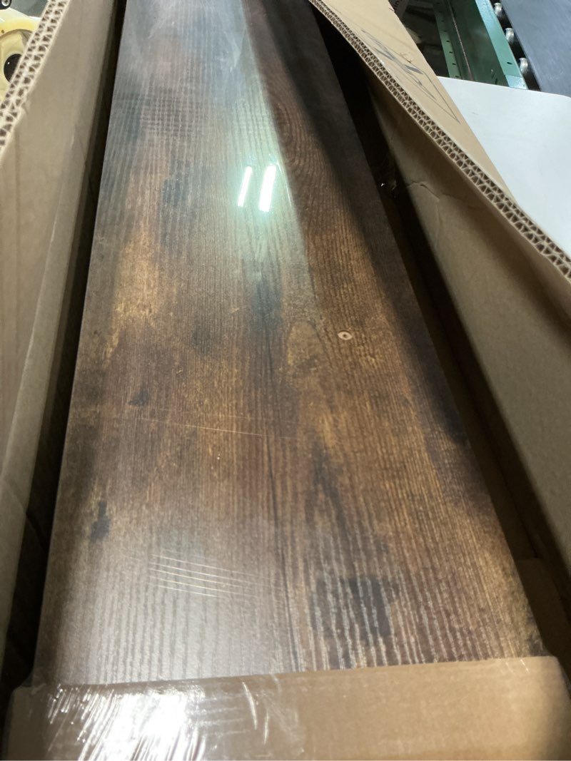 Condition photo showing Good Condition for forbena 36 inch floating shelves for wall long set of 3, large deep wall shelves for bedroom living room decor, rustic wood floating shelf for kitchen closet office tv plants books (dark brown)