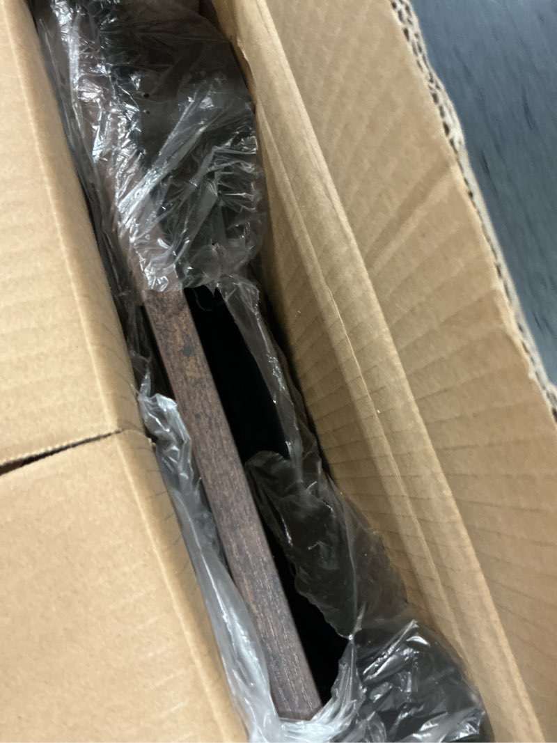 Condition photo showing Good Condition for temi small computer desk folding table - 35.8" foldable office desk, no assembly, perfect for small spaces in bedroom, dorm, or apartment, portable mini desk or study table with compact design, brown 35.8 inch no power outlets rustic brown