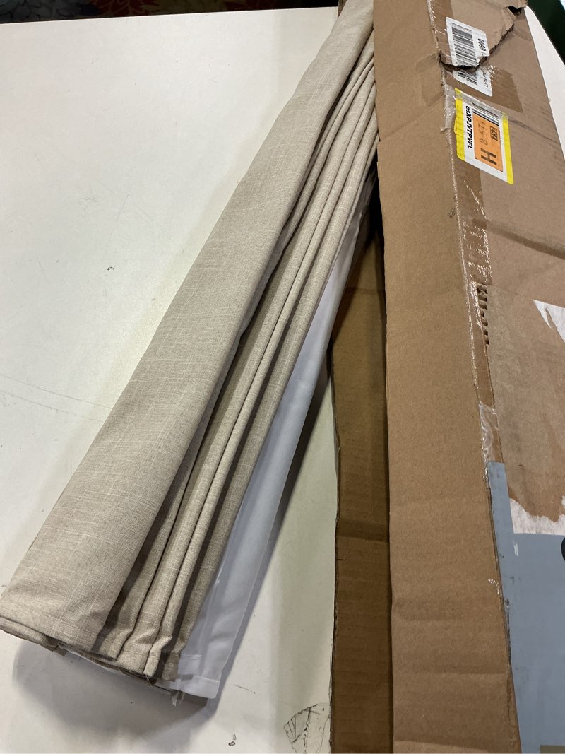 Condition photo showing As Is for CHICOLOGY Roman Shades for Windows , Window Treatments , Roman Shades , Roman Window Shades , Room Darkening Shades , Window Shades , 34"W X 64"H , Belgian Flax (Privacy & Light Filtering) Belgian Flax (Privacy & Light Filtering) 34"W x 64"H