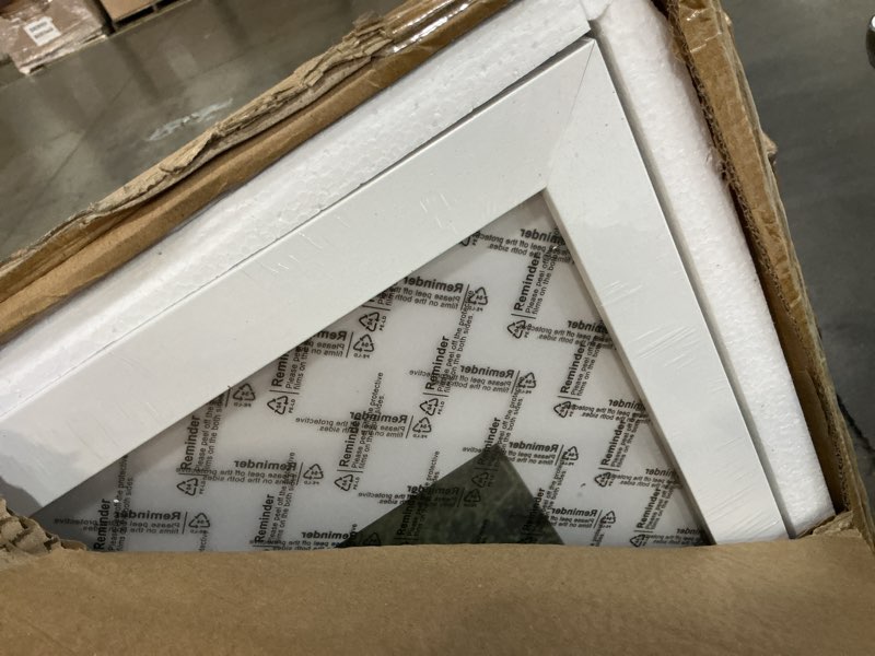 Condition photo showing Good Condition for 24x36 poster frame, display pictures 20 x 30 with mat, white | 24 x 36 picture frame, poster frames 24 x 36 inches for wall mounting display white 24x36