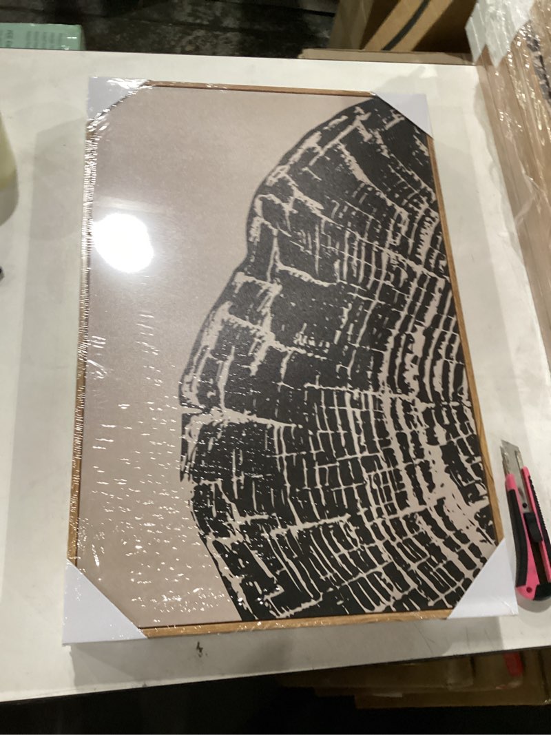 Condition photo showing New/Like New for phopago vintage tree rings framed wall art modern retro wood stump wall decor nature farmhouse rustic art prints bedroom home decor - 11x14in black framed black tree ring framed 14l" x 11w" x 3 pcs black