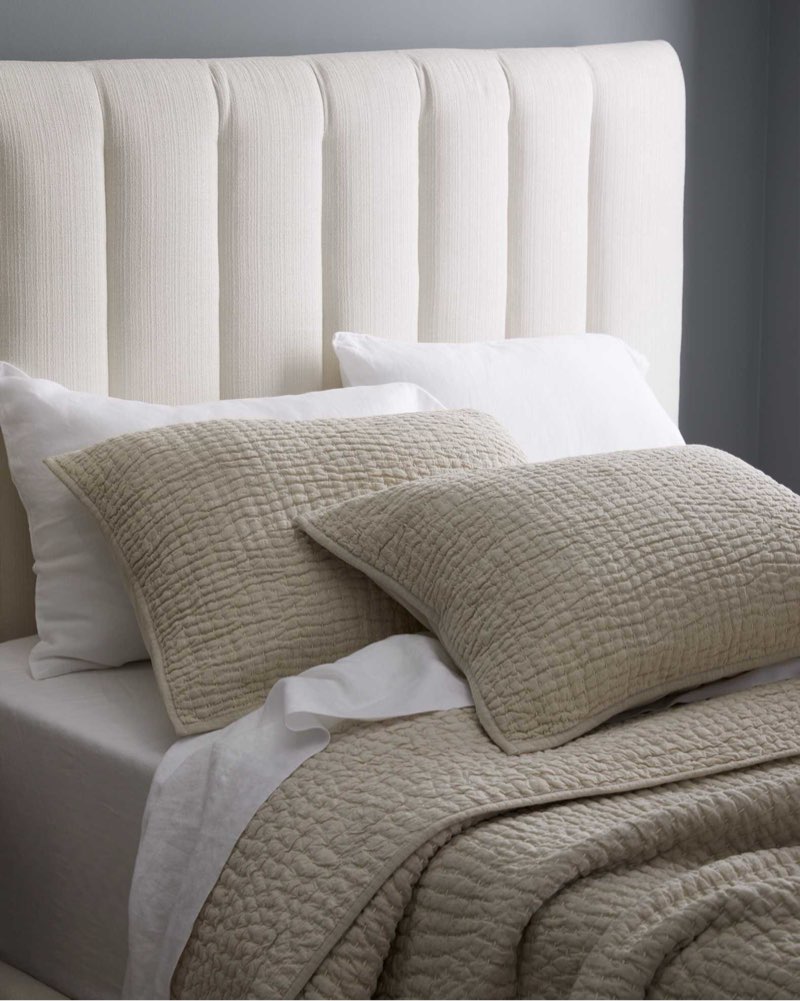 quince, 1 pillowcase linen cotton stitch (27”x27”)natural