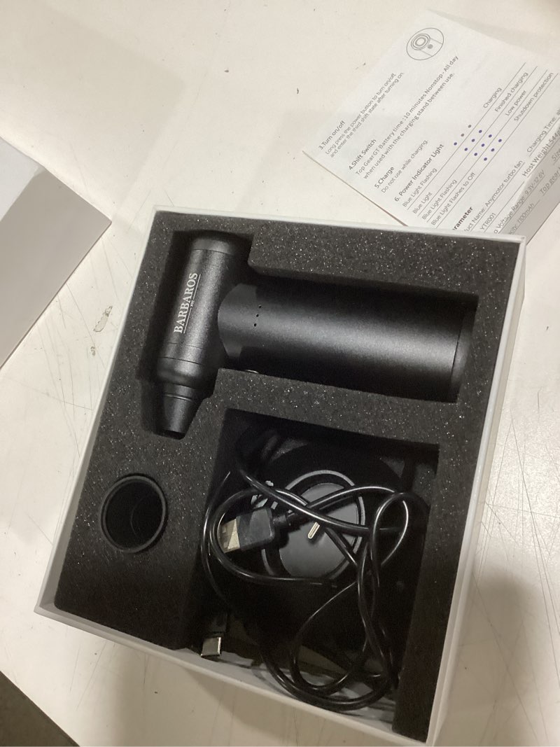 Condition photo showing Good Condition for barbaros gt air blower & duster with charging stand (black)