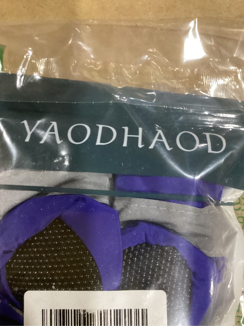 Condition photo showing Good Condition for YAODHAOD Dog Shoes for Small Dogs, Puppy Dog Boots & Paw Protector for Winter Snowy Days, Anti-Slip Sole Dog Booties for Indoor Hardwood Floor 4PCS (Blue,Size: 2) Blue size 2: 1.27"x0.9"(L*W)