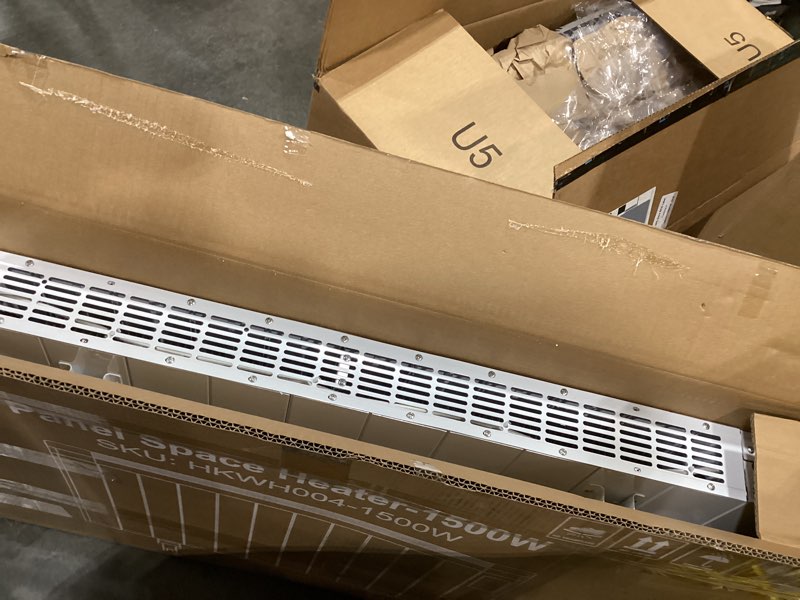 Condition photo showing New/Like New for 1500w convection panel heater-portable electric heaters, plug-in wall heaters for indoor use, fanless ultra quiet, wall mount space heater w/remote control, led display, timer