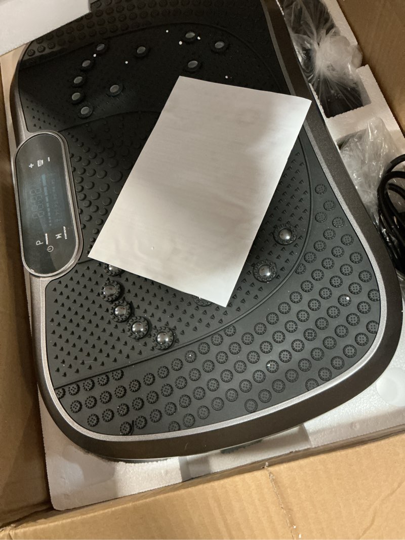 Condition photo showing Good Condition for axv vibration plate fitness platform exercise machine vibrating shaking full body shaker workout vibrate stand shake board sport gym for weight loss fat burner for women men slim-gray