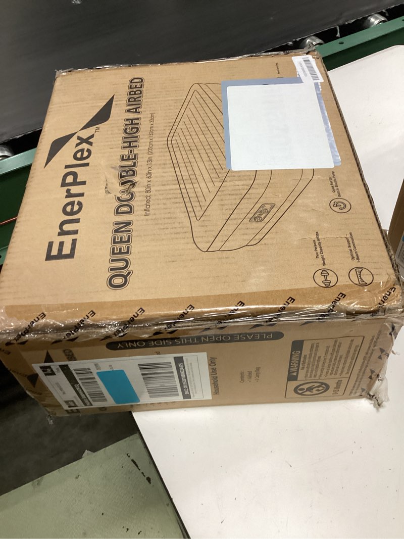 Condition photo showing New/Like New for enerplex air mattress with built in pump - self-inflating blow up mattress with neck support - inflatable air bed for portable travel & home use 13" queen double - high