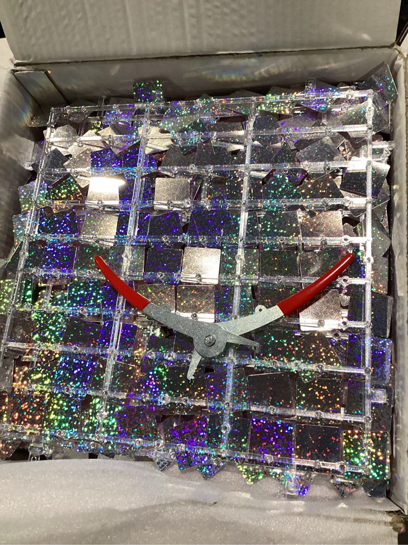 Condition photo showing Good Condition for COKAOBE Iridescent Pink Shimmer Wall Backdrop, 24PCS Square Sequin Shimmer Backdrop Panel, Photo Backdrops for Birthday, Anniversary, Wedding, Graduation & Bachelorette Party Decoration