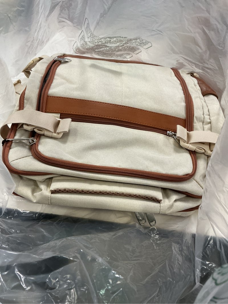Condition photo showing Good Condition for travel backpack for women airline approved carry on backpack with shoe pouch,tsa 15.6inch laptop mochila flight approved personal item bag for weekender overnight bags bookbag travel essentials,beige beige large-25l