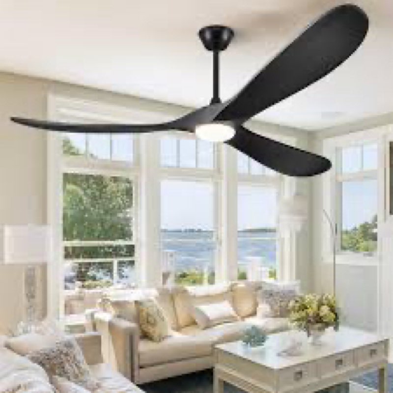 BOOSANT 60" Ceiling Fans with Lights and Remote Control, Outdoor Ceiling Fan with Lights High CFM Qu