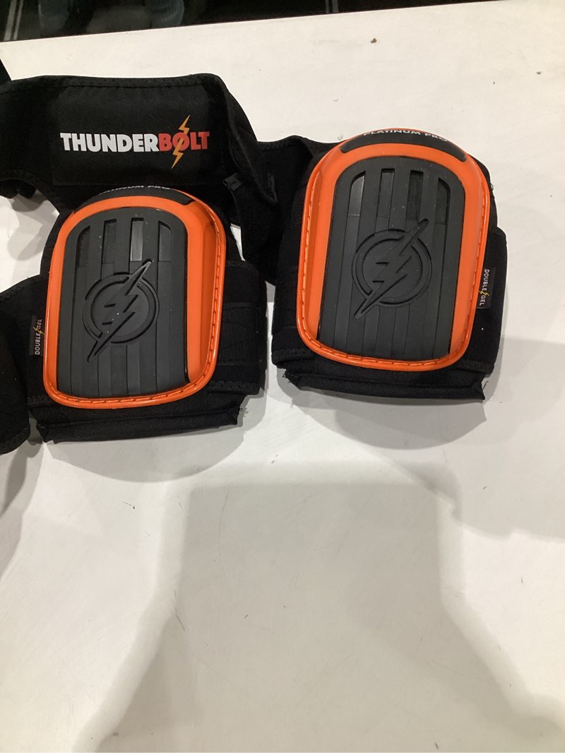 Condition photo showing As Is for (SIMILAR TO STOCK PHOTOS) Professional Knee Pads for Work,Heavy Duty Thick Foam Knee Pads Tools,Knee Pad with Soft Gel Cushion for Construction,Work,Flooring,Gardening,Cleaning,Tiling,Orange