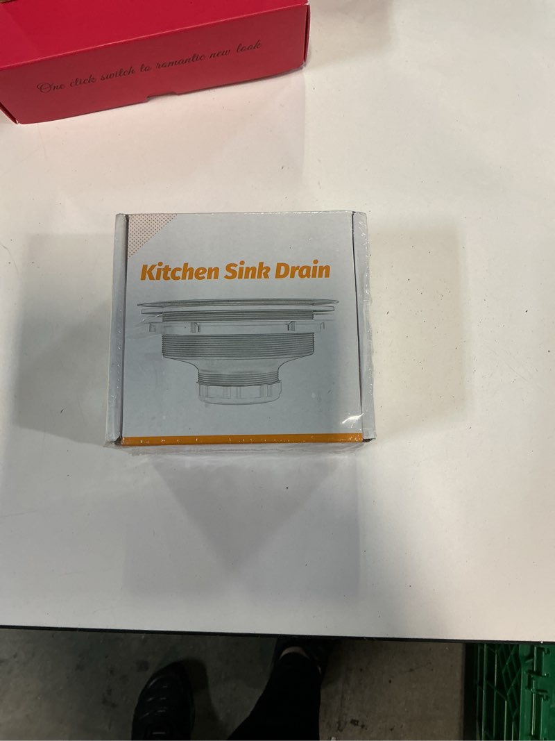 Condition photo showing New/Like New for kitchen sink drain copper 3-1/2 inch stainless steel kitchen drain strainer assembly kit with strainer basket and drain stopper for standard sink drains antique copper