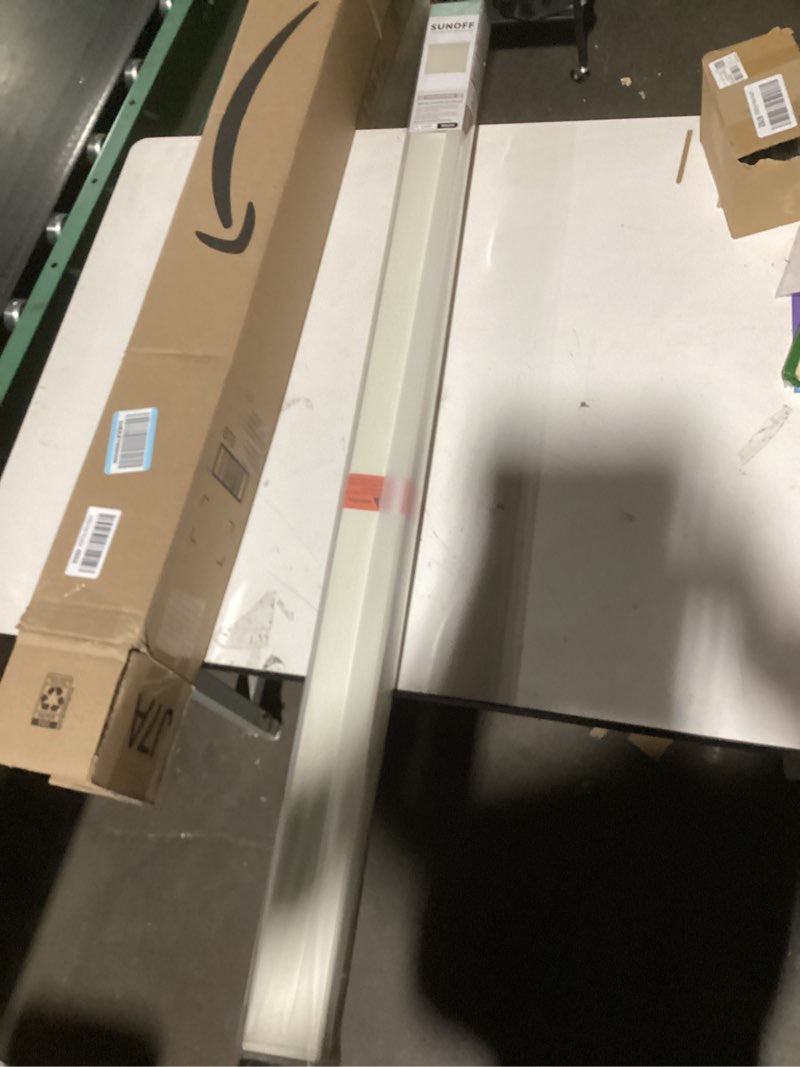 Condition photo showing Good Condition for Cordless Blackout Roller Shades Blinds for Windows Free-Stop,Pull Down Room Darkening with Valance,Thermal Insulated Woven Fabric Window Door Blinds for Home,Office,Linen 46" W x 72" L 46"W x 72"H Linen