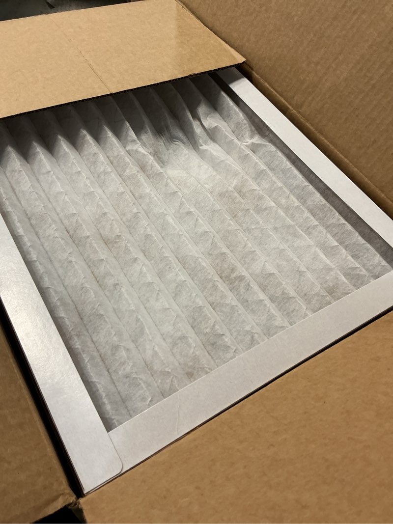 Condition photo showing As Is for Amazon Basics 16x20x1 Air Filter 6 Pack, MERV 8 AC Furnace Filters (Actual Size: 15.75" x 19.75" x 0.75") 16x20x1 Merv 8