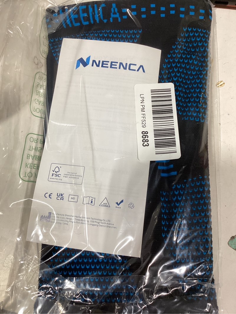 Condition photo showing Good Condition for NEENCA Knee Brace for Women & Men, Medical Knee Support with Patella Pad & Side Stabilizers, Knee Compression Sleeve for Knee Pain, Meniscus Tear, ACL, Joint Pain, Runner, Workout Large Blue